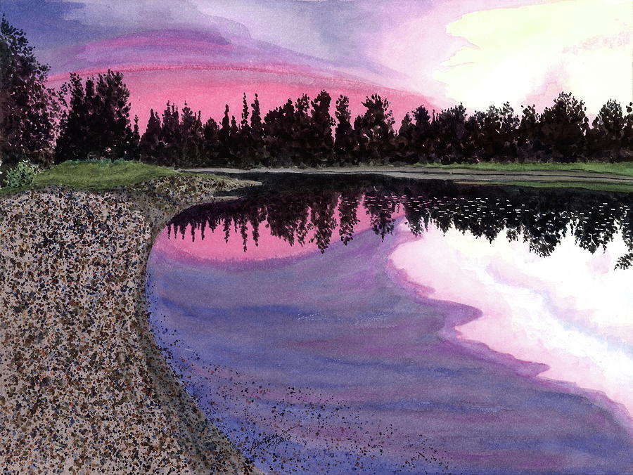 Bonsettes Sunset Painting by Joel Deutsch