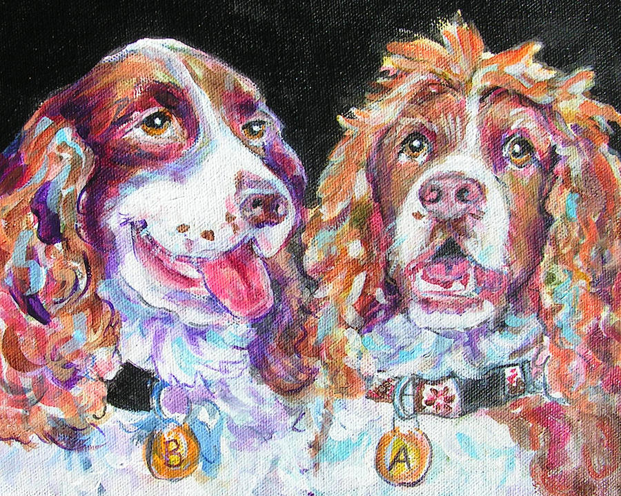Boo and Atticus Painting by Judy  Rogan