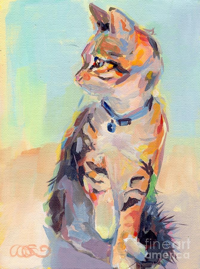 Kitten Painting - Boo by Kimberly Santini