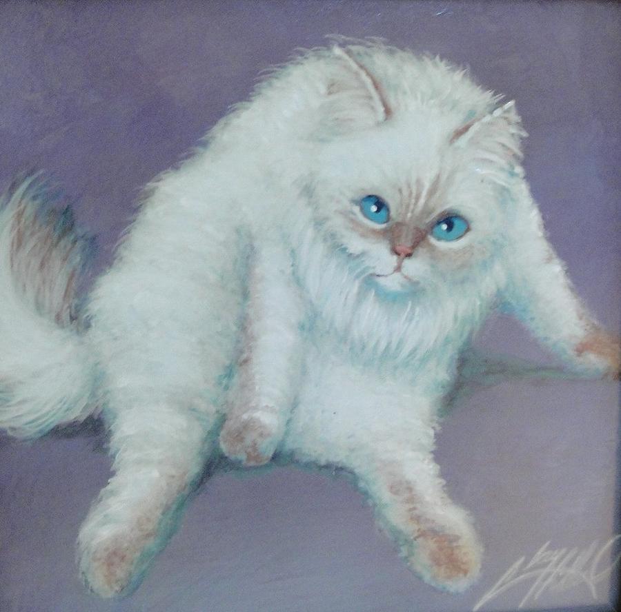 Cat Painting - Boo Radley by Clay Hibbard