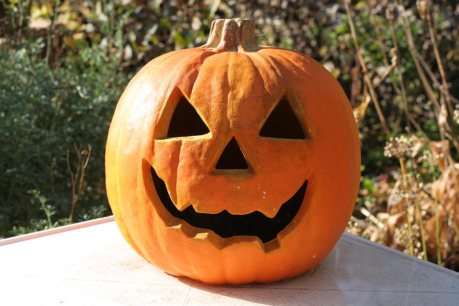Halloween Pumpkin Jack-O-Lantern Photograph by Valerie Collins