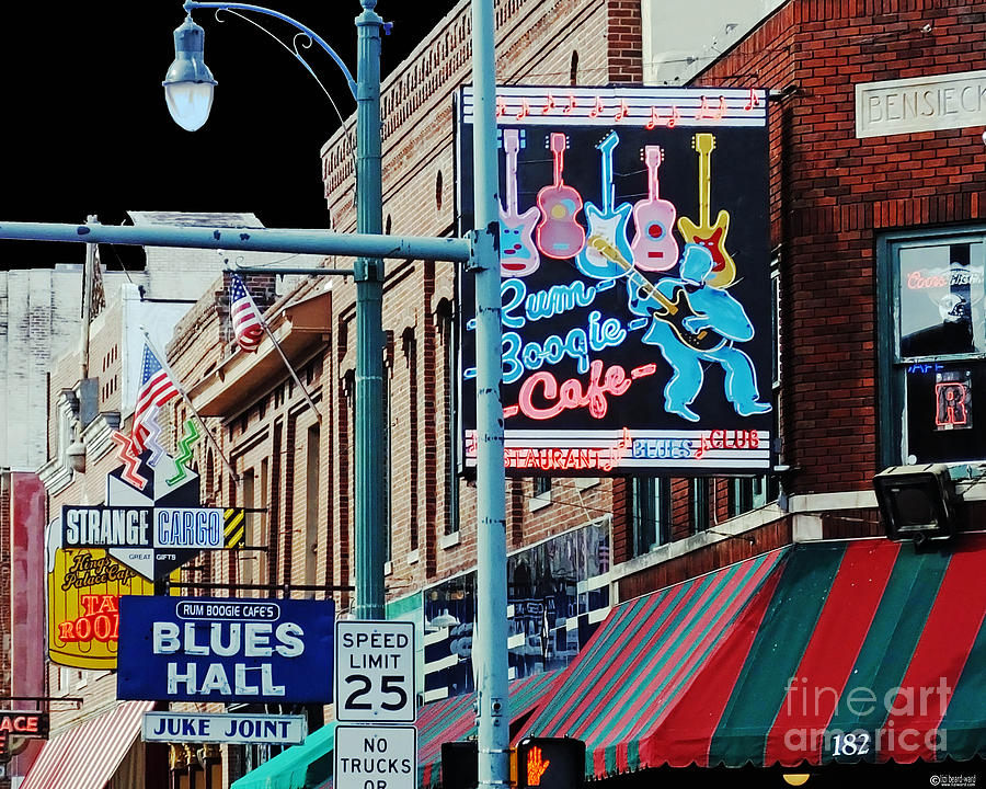Boogie on Beale St Memphis TN Digital Art by Lizi Beard-Ward