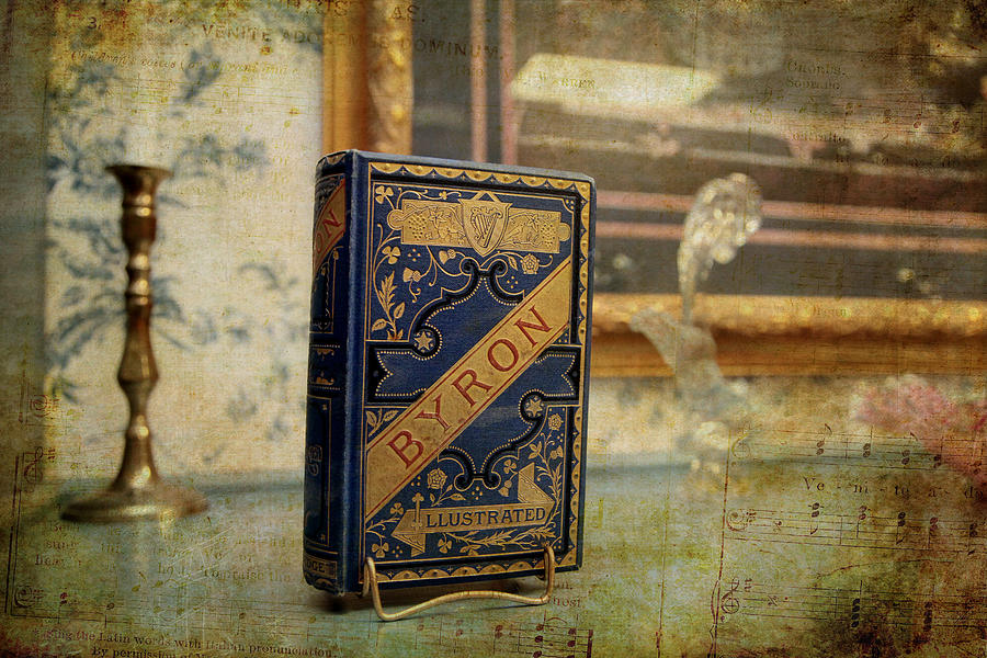 Still Life Photograph - Book of Lord Byrons writings by Toni Hopper