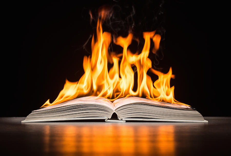 Book on Fire Photograph by PM Images