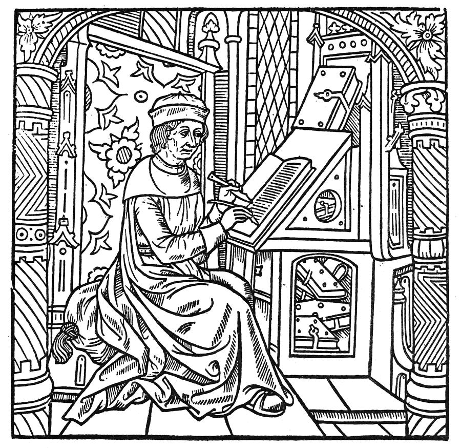 1500 Painting - Bookkeeper, 1500 by Granger