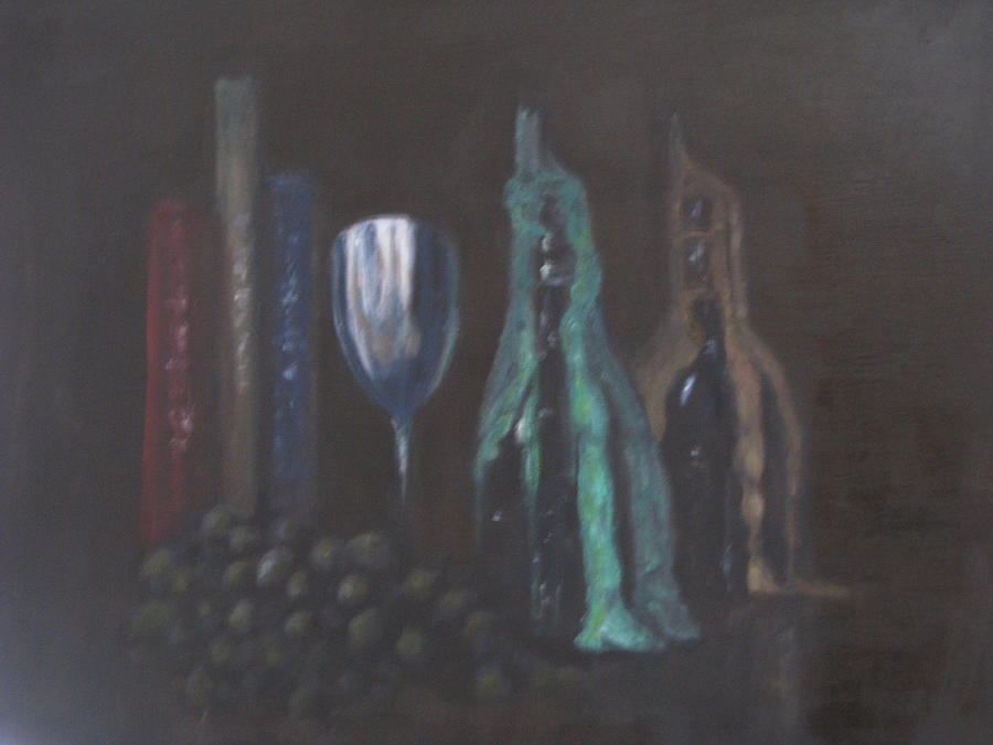 Books And Candles Painting by Patricia Kanzler