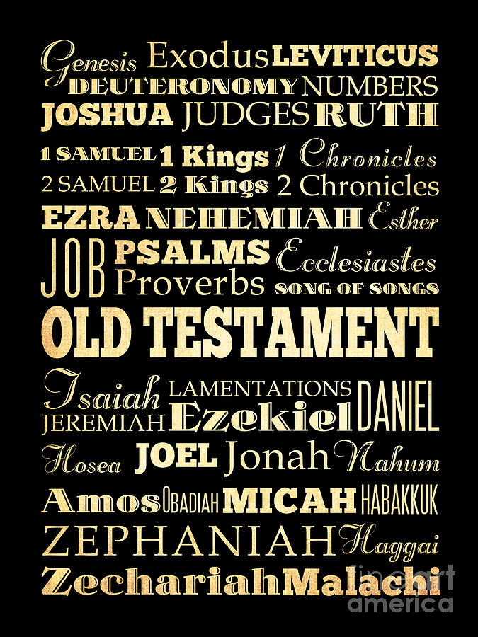 Book Digital Art - Books of Old Testament by Joy House Studio