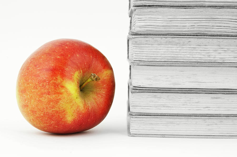 Books With Apple Photograph