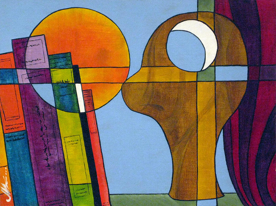 Bookworm Painting by JVan Bookworm Painting by JVan