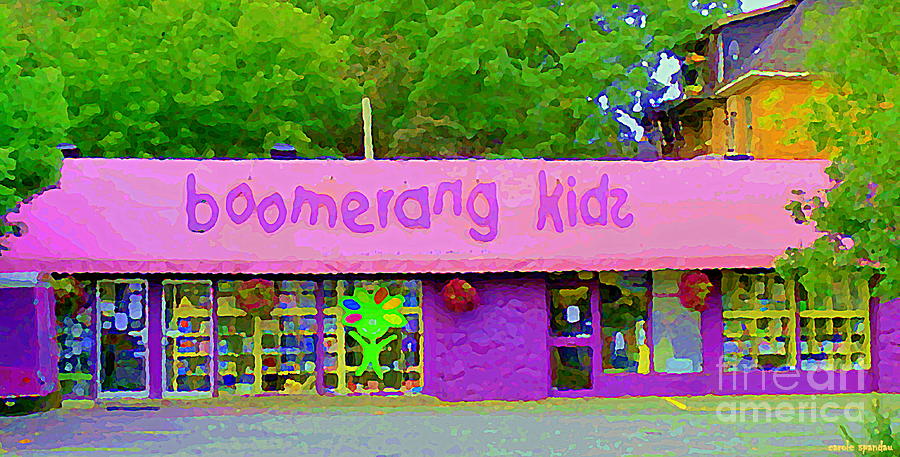 Boomerang Kids Baby Store Kiddies Clothing Consignment Shop The Glebe Paintings Of Ottawa C Spandau Painting by Carole Spandau