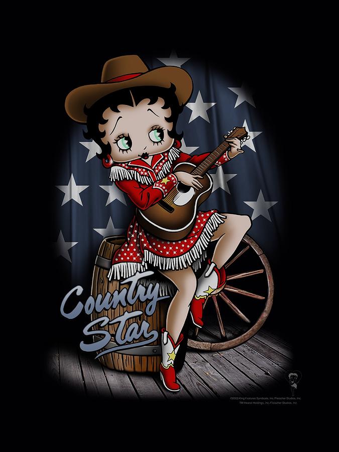 Betty Boop Digital Art - Boop - Country Star by Brand A