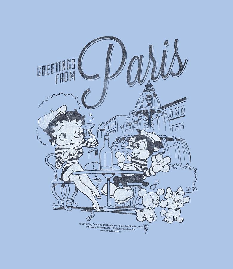 Betty Boop Digital Art - Boop - Greetings From Paris by Brand A