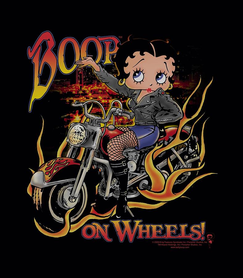 Betty Boop Digital Art - Boop - On Wheels by Brand A