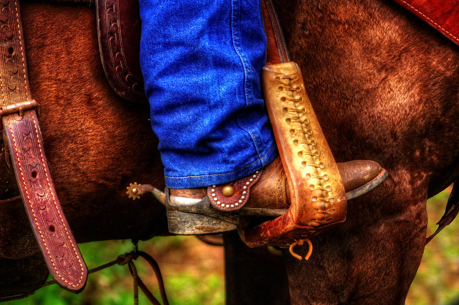 Boot Photograph - Boot and Saddle by Greg and Chrystal Mimbs