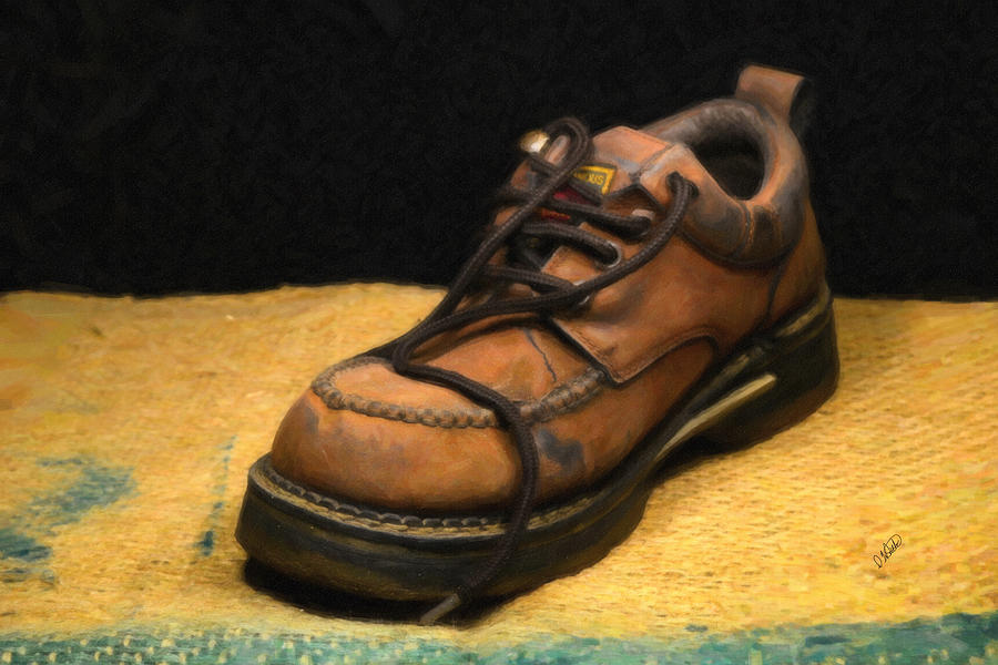Boot On Burlap 2500 Painting by Dean Wittle