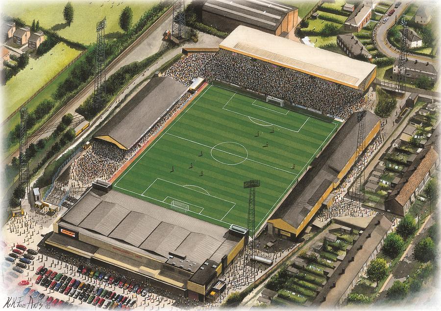Football Painting - Boothferry Park - Hull City by Kevin Fletcher