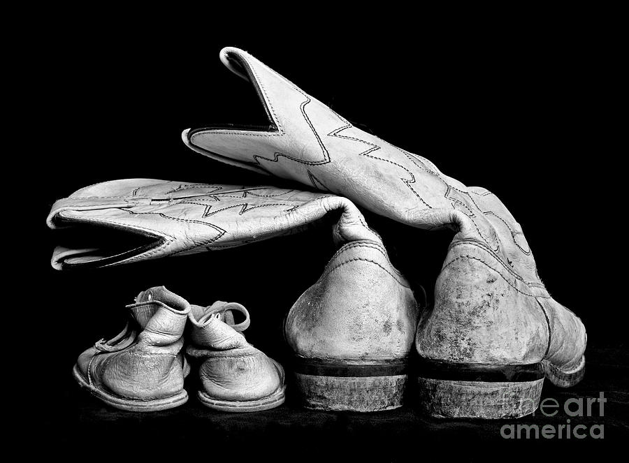 Boots and Baby Shoes Photograph by Pattie Calfy