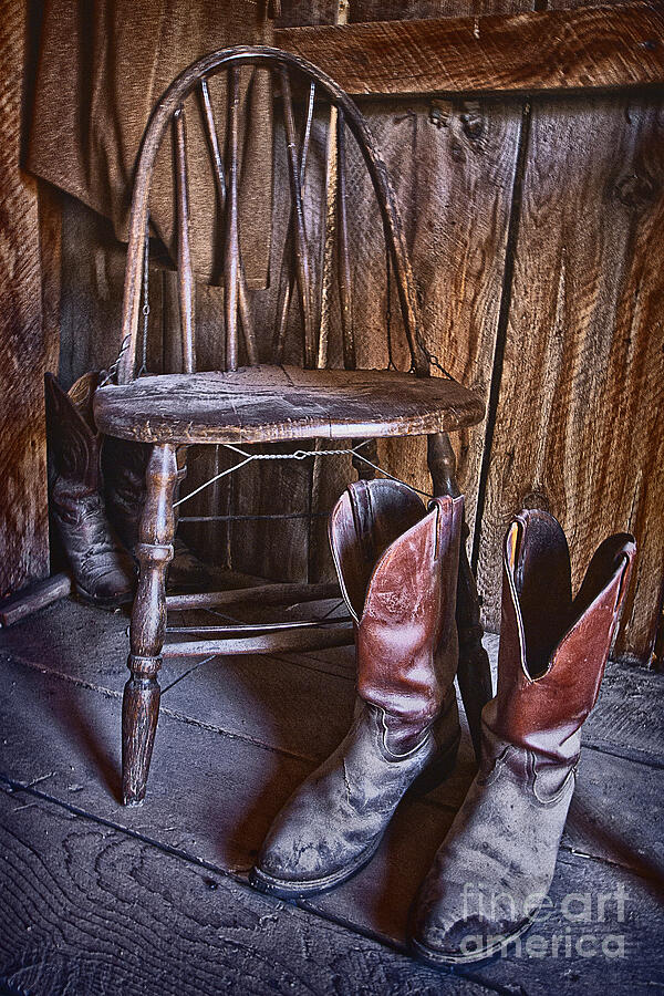 Sheep Photograph - Boots Off at Fielding Garr Ranch by Priscilla Burgers