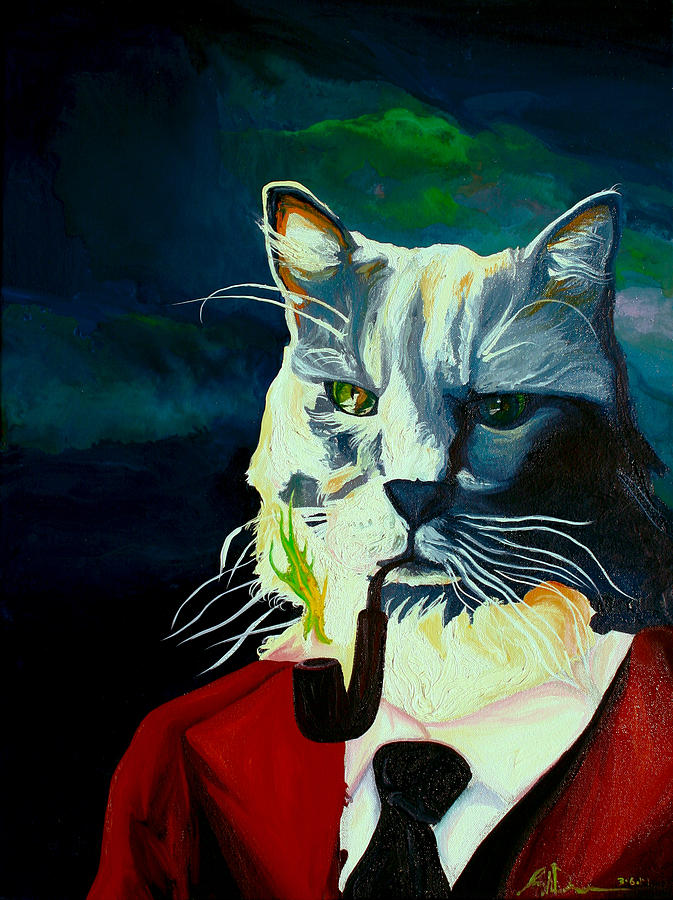 Cat Painting - Booya by Joseph Demaree Cat Painting - Booya by Joseph Demaree
