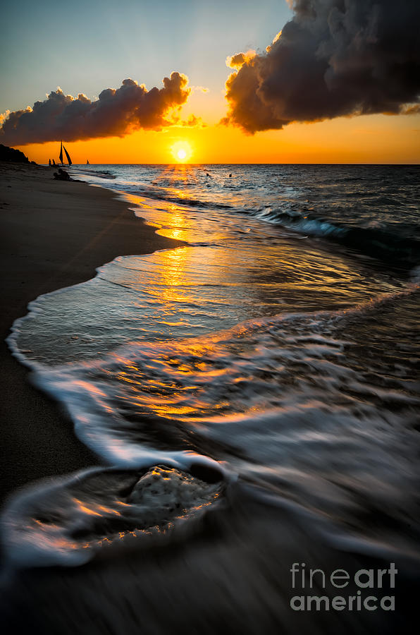 Beach Sunset Photograph - Boracay Sunset by Adrian Evans