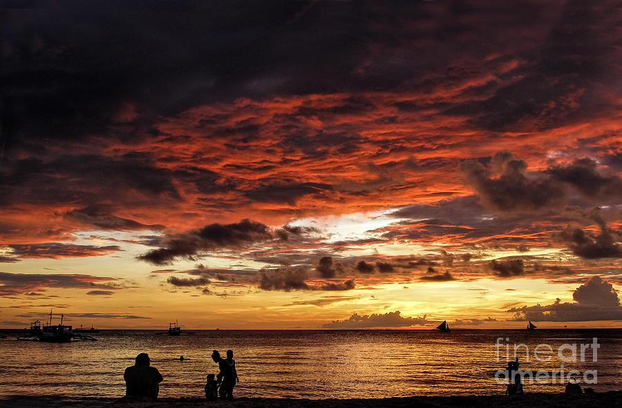 Boracay sunset Photograph by Joerg Lingnau