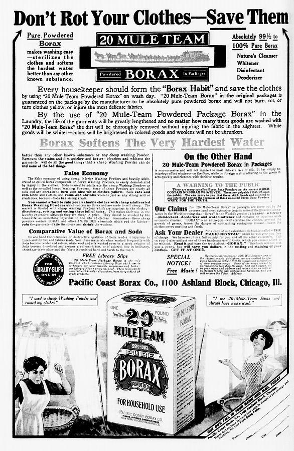 Borax Detergent Advert Photograph by Library Of Congress