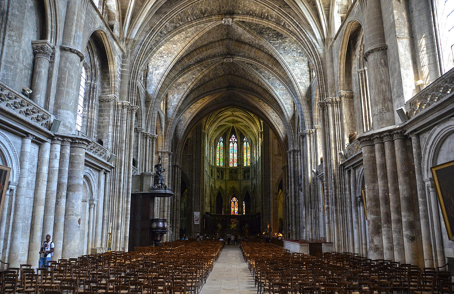 Bordeaux Cathedral. Interior view Photograph by RicardMN Photography