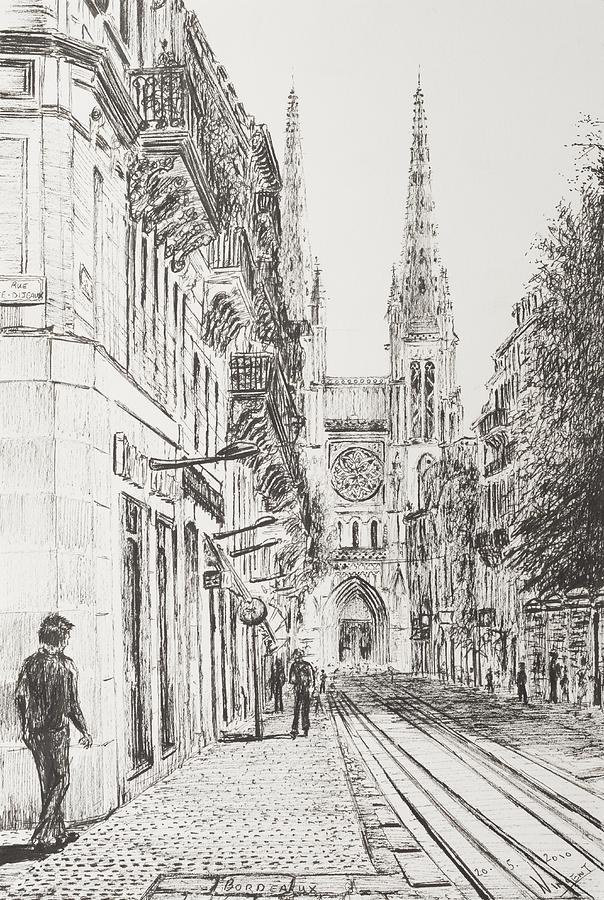 Wine Drawing - Bordeaux by Vincent Alexander Booth