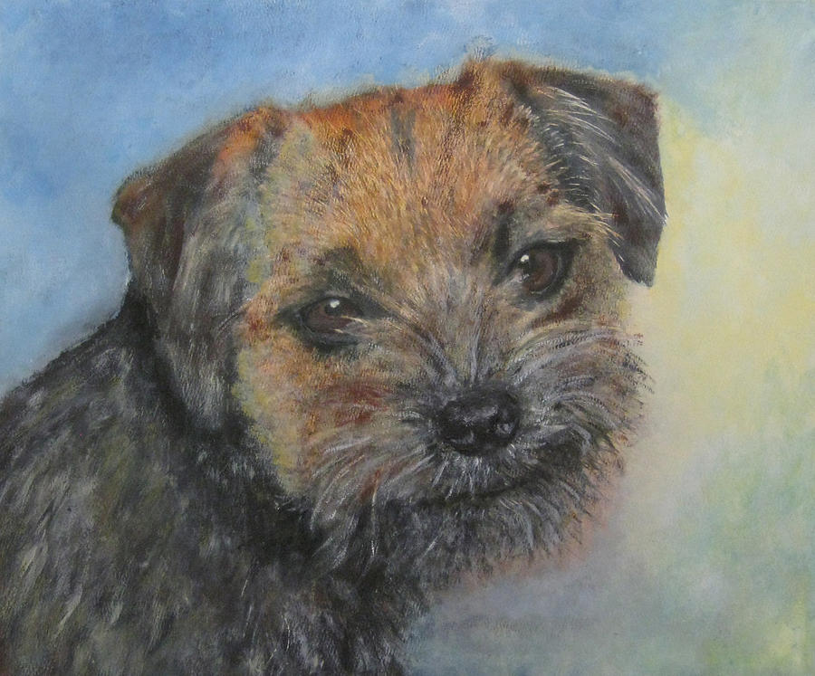 Border Terrier Jack Painting by Richard James Digance