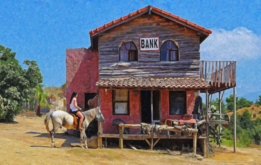 Border Town Bank Equ320838 Painting by Dean Wittle