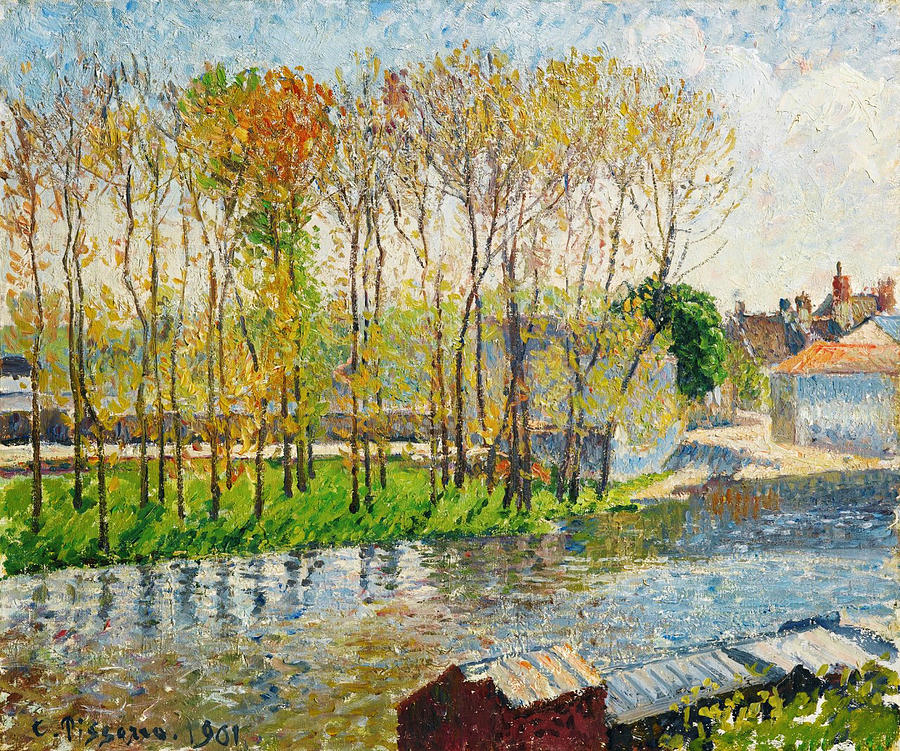 Camille Pissarro Painting - Bords Du Loing A Moret by Celestial Images