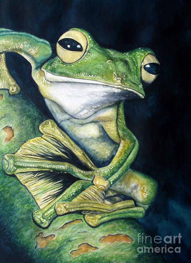 Boreal Flyer Tree Frog Painting by Joey Nash