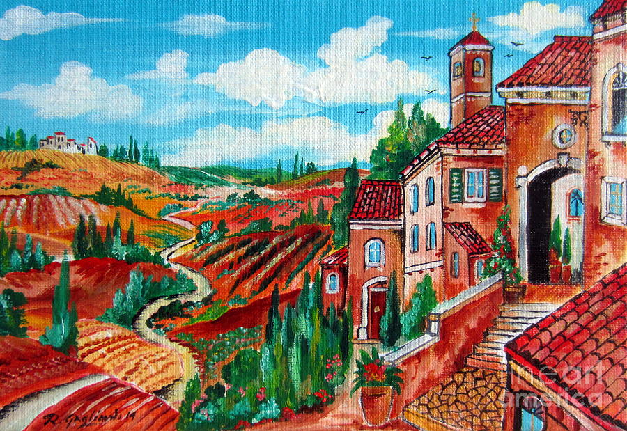 Borghetto Toscano Painting by Roberto Gagliardi