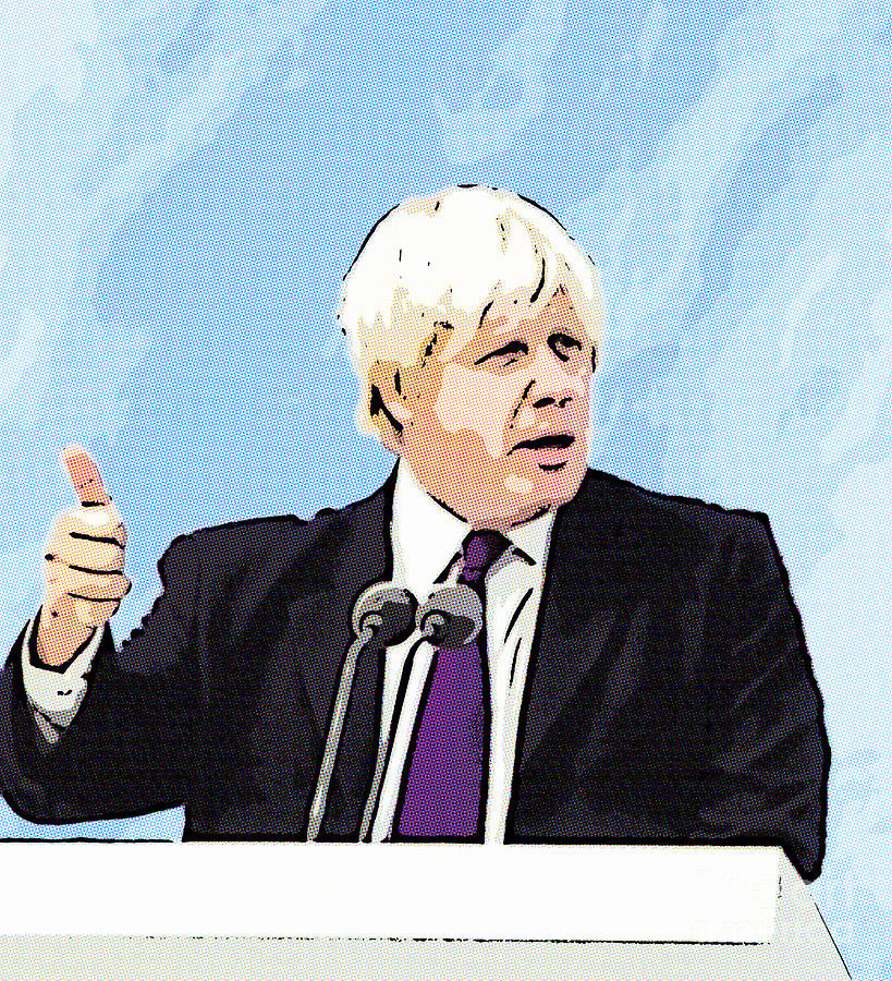 Boris Johnson Digital Art by Liz Leyden