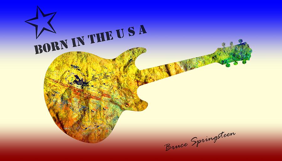 Born In the U S A Bruce Springsteen Painting by David Dehner