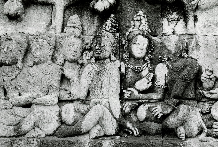 Borobudur Beautiful Apsara Photograph by Shaun Higson