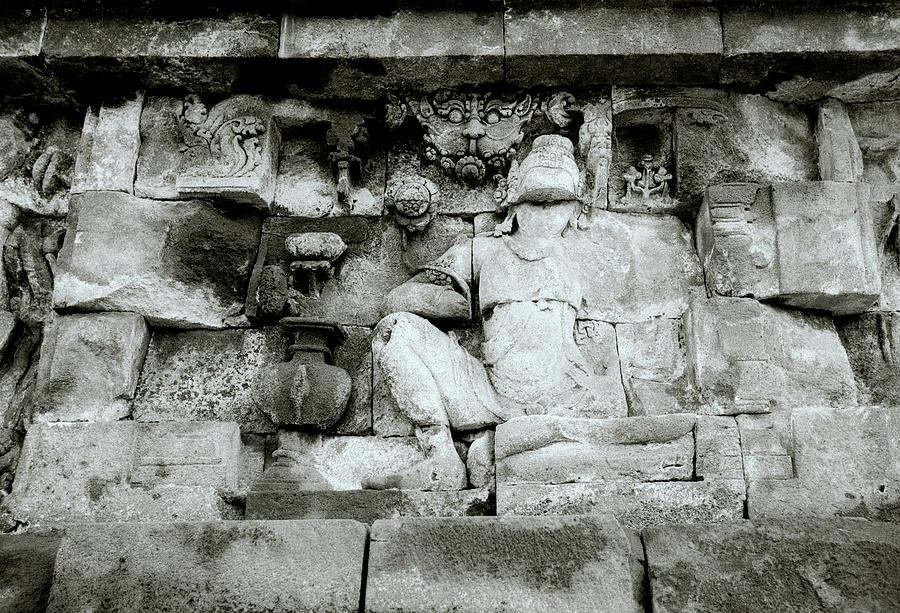 Borobudur Carving In Indonesia Photograph by Shaun Higson