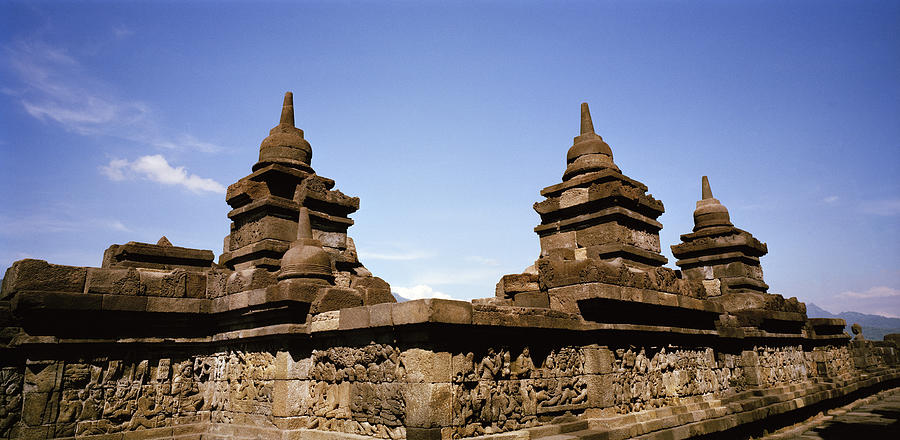 Borobudur Panoramic Photograph by Shaun Higson