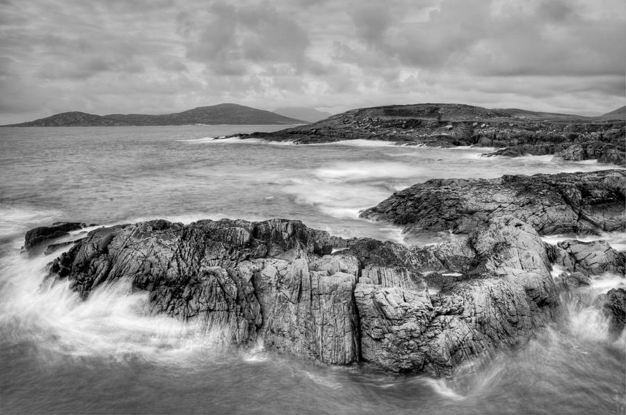 Atlantic waves at Borve Photograph by Ray Devlin