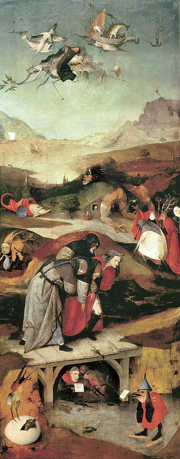 Bosch Temptation, C1500 Painting by Granger