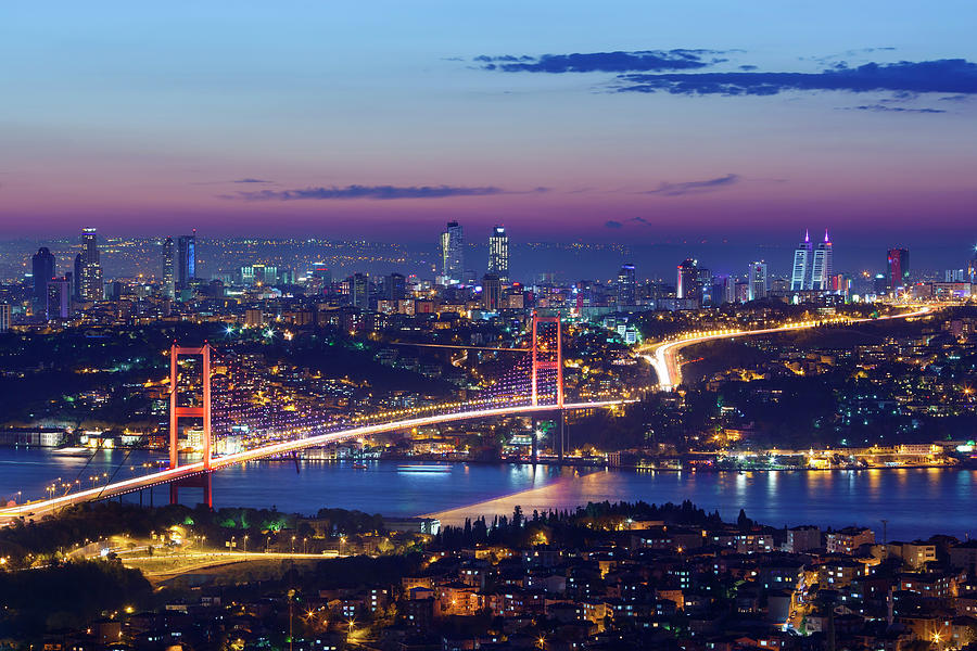 Sunset Photograph - Bosphorus, Istanbul by Muratkoc