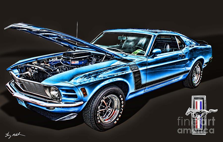 Car Photograph - Boss 302 by Tommy Anderson