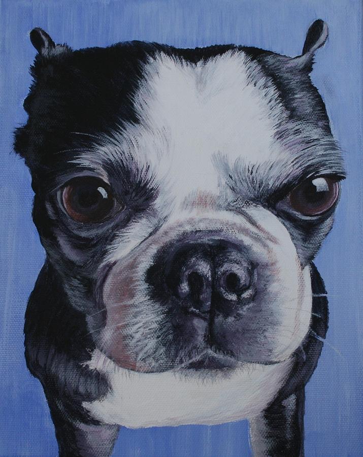 Dog Painting - Boston 1 by Wendy Whiteside