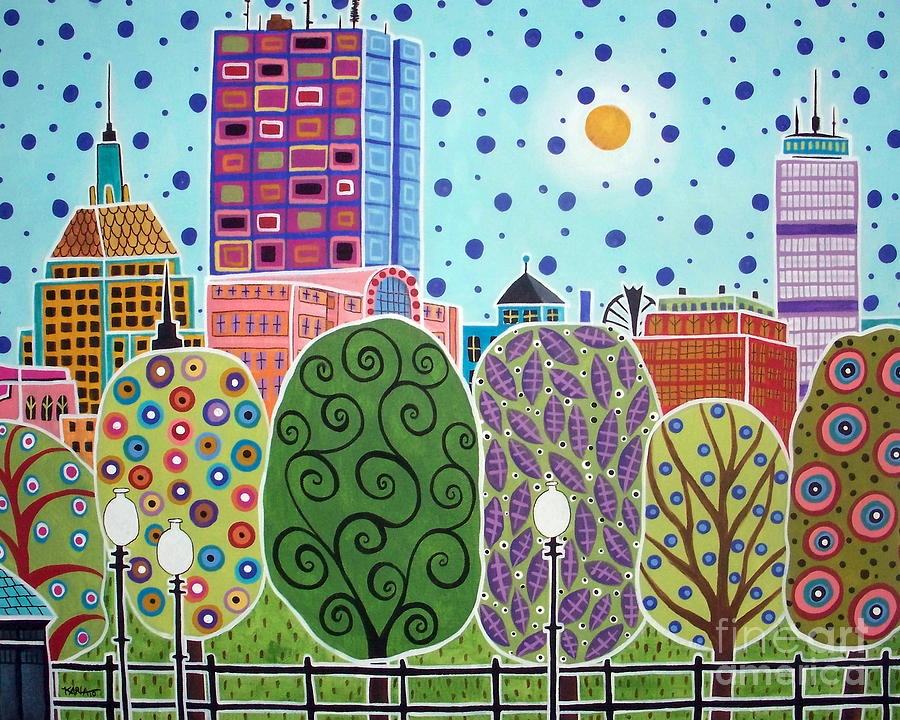 Boston Abstract Painting by Karla Gerard