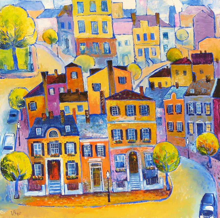 Boston -Bacon Hill Painting by Mikhail Zarovny