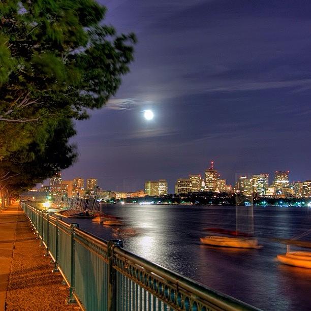 Boston Photograph - #boston #bostonskyline #bostonnights by Joann Vitali