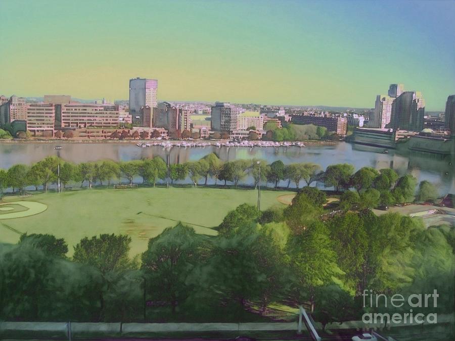 H Boston Charles River View - Horizontal Digital Art by Lyn Voytershark