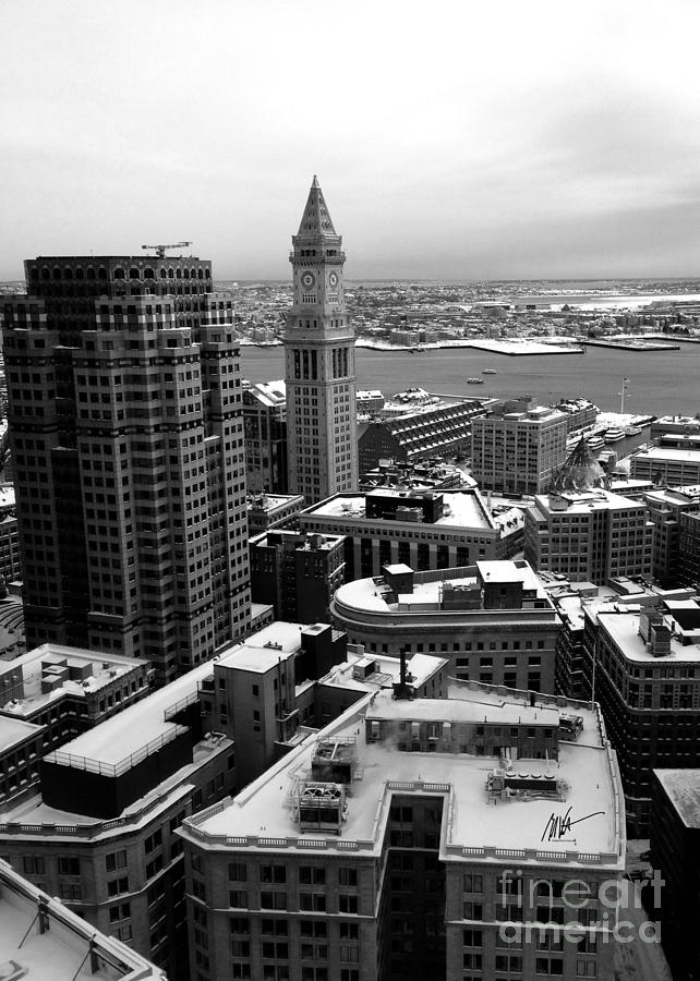 Boston - Cold Winter Skyline Photograph by Mark Valentine