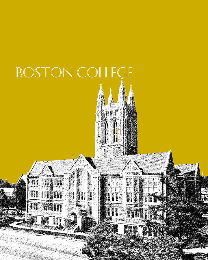 Boston College - Gold Digital Art by DB Artist