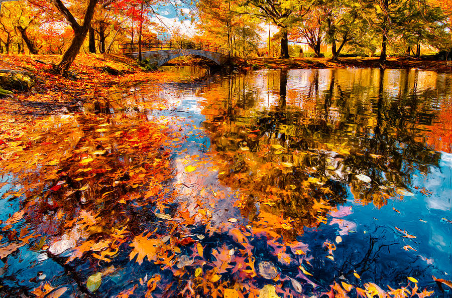 Boston Fall Foliage Reflection Photograph by Ludmila Nayvelt | Fine Art ...